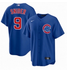 Men Chicago Cubs 9 SNIDER Royal Stitched Baseball Jersey