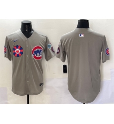 Men Chicago Cubs Blank Gray 2025 Tokyo Series Limited Stitched Baseball Jersey Men Chicago Cubs Blank Gray 2025 Tokyo Series Limited Stitched Baseball Jersey