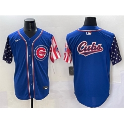 Men Chicago Cubs Team Big Logo Royal 2025 Independence Day Vapor Premier Limited Stitched Baseball Jersey