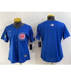 Women Chicago Cubs Blank Royal Ryne Sandberg Tribute Vapor Limited V2 Stitched Baseball Jersey