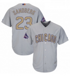 Womens Majestic Chicago Cubs 23 Ryne Sandberg Authentic Gray 2017 Gold Champion MLB Jersey