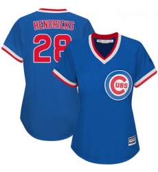 Womens Majestic Chicago Cubs 28 Kyle Hendricks Authentic Royal Blue Cooperstown MLB Jersey