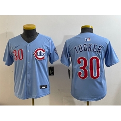 Youth Chicago Cubs 30 Kyle Tucker Blue 2024 25 2nd Alternate Limited Stitched Baseball Jersey