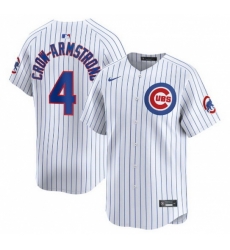 Youth Chicago Cubs 4 Pete Crow Armstrong White Cool Base Stitched Baseball Jersey Youth Chicago Cubs 4 Pete Crow Armstrong White Cool Base Stitched Baseball Jersey