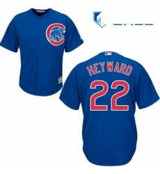 Youth Majestic Chicago Cubs 22 Jason Heyward Authentic Royal Blue Alternate Cool Base MLB Jersey