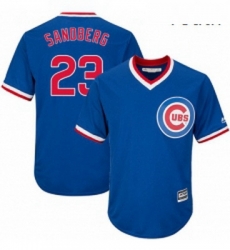 Youth Majestic Chicago Cubs 23 Ryne Sandberg Replica Royal Blue Cooperstown Cool Base MLB Jersey