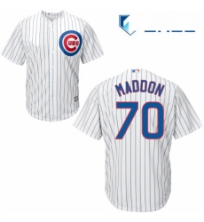 Youth Majestic Chicago Cubs 70 Joe Maddon Authentic White Home Cool Base MLB Jersey