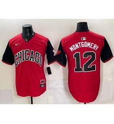 Men Chicago White Sox 12 Colson Montgomery Red Black 2025 City Connect Limited Stitched Baseball Jersey Men Chicago White Sox 12 Colson Montgomery Red Black 2025 City Connect Limited Stitched Baseball Jersey