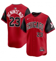 Men Chicago White Sox 23 Andrew Benintendi Red Black 2025 City Connect Limited Stitched Baseball Jersey Men Chicago White Sox 23 Andrew Benintendi Red Black 2025 City Connect Limited Stitched Baseball Jersey