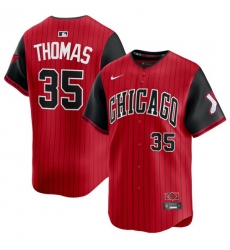 Men Chicago White Sox 35 Frank Thomas Red Black 2025 City Connect Limited Stitched Baseball Jersey Men Chicago White Sox 35 Frank Thomas Red Black 2025 City Connect Limited Stitched Baseball Jersey