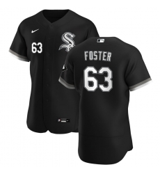 Men Chicago White Sox 63 Matt Foster Men Nike Black Alternate 2020 Flex Base Player MLB Jersey