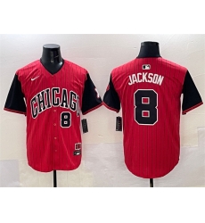 Men Chicago White Sox 8 Bo Jackson Red Black 2025 City Connect Limited Stitched Baseball Jersey Men Chicago White Sox 8 Bo Jackson Red Black 2025 City Connect Limited Stitched Baseball Jersey