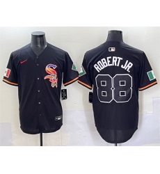 Men Chicago White Sox 88 Luis Robert Jr Black Mexico Limited Stitched Baseball Jersey Men Chicago White Sox 88 Luis Robert Jr Black Mexico Limited Stitched Baseball Jersey