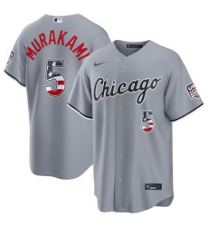 Men Chicago White Sox Munetaka Murakami #5 Fourth Of July Gray USA 250 Stadium Jersey Men Chicago White Sox Munetaka Murakami #5 Fourth Of July Gray USA 250 Stadium Jersey