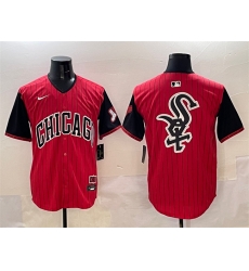 Men Chicago White Sox Team Big Logo Red Black 2025 City Connect Limited Stitched Baseball Jersey 001