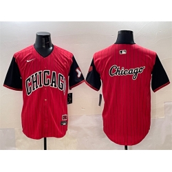 Men Chicago White Sox Team Big Logo Red Black 2025 City Connect Limited Stitched Baseball Jersey 003