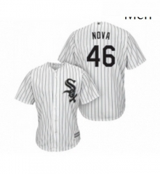 Mens Chicago White Sox 46 Ivan Nova Replica White Home Cool Base Baseball Jersey Mens Chicago White Sox 46 Ivan Nova Replica White Home Cool Base Baseball Jersey