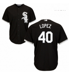 Mens Majestic Chicago White Sox 40 Reynaldo Lopez Replica Black Alternate Home Cool Base MLB Jersey Mens Majestic Chicago White Sox 40 Reynaldo Lopez Replica Black Alternate Home Cool Base MLB Jersey