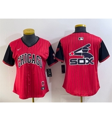 Women Chicago White Sox Team Big Logo Red Black 2025 City Connect Limited Stitched Baseball Jersey 003 Women Chicago White Sox Team Big Logo Red Black 2025 City Connect Limited Stitched Baseball Jersey 003