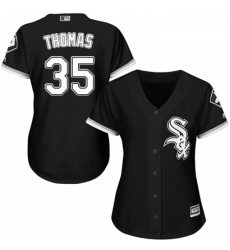 Womens Majestic Chicago White Sox 35 Frank Thomas Authentic Black Alternate Home Cool Base MLB Jersey Womens Majestic Chicago White Sox 35 Frank Thomas Authentic Black Alternate Home Cool Base MLB Jersey