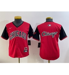 Youth Chicago White Sox Team Big Logo Red Black 2025 City Connect Limited Stitched Baseball Jersey 002