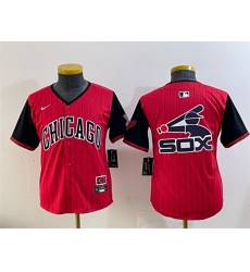 Youth Chicago White Sox Team Big Logo Red Black 2025 City Connect Limited Stitched Baseball Jersey 003 Youth Chicago White Sox Team Big Logo Red Black 2025 City Connect Limited Stitched Baseball Jersey 003