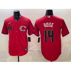 Men Cincinnati Reds  14 Pete Rose Red 2026 City Connect Stadium Stitched Baseball Jersey