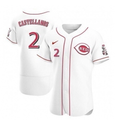 Men Cincinnati Reds 2 Nick Castellanos White 2021 Home Player Jersey Men Cincinnati Reds 2 Nick Castellanos White 2021 Home Player Jersey