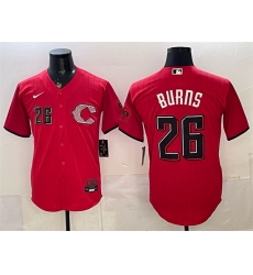Men Cincinnati Reds 26 Chase Burns Red 2026 City Connect Stadium Stitched Baseball Jersey Men Cincinnati Reds 26 Chase Burns Red 2026 City Connect Stadium Stitched Baseball Jersey