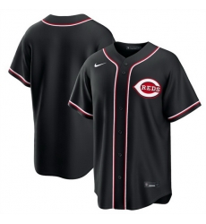 Men Cincinnati Reds Blank 2026 Fashion Replica Black Out Stitched Baseball Jersey Men Cincinnati Reds Blank 2026 Fashion Replica Black Out Stitched Baseball Jersey