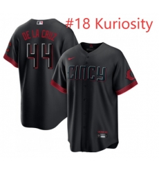 Men Cincinnati Reds Kuriosity #18 2023 City Connect Cool Base Stitched Baseball Jersey Men Cincinnati Reds Kuriosity #18 2023 City Connect Cool Base Stitched Baseball Jersey