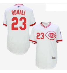 Mens Majestic Cincinnati Reds 23 Adam Duvall White Flexbase Authentic Collection Cooperstown MLB Jersey Mens Majestic Cincinnati Reds 23 Adam Duvall White Flexbase Authentic Collection Cooperstown MLB Jersey