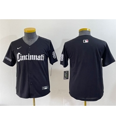 Youth Cincinnati Reds Blank Black 27Gothic Queen City Edition 27 Vapor Premier Limited Stitched Baseball Jersey Youth Cincinnati Reds Blank Black 27Gothic Queen City Edition 27 Vapor Premier Limited Stitched Baseball Jersey