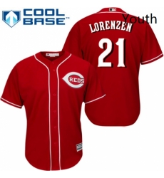 Youth Majestic Cincinnati Reds 21 Michael Lorenzen Replica Red Alternate Cool Base MLB Jersey Youth Majestic Cincinnati Reds 21 Michael Lorenzen Replica Red Alternate Cool Base MLB Jersey