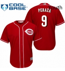 Youth Majestic Cincinnati Reds 9 Jose Peraza Authentic Red Alternate Cool Base MLB Jersey Youth Majestic Cincinnati Reds 9 Jose Peraza Authentic Red Alternate Cool Base MLB Jersey
