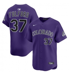 Men Colorado Rockies Nike Purple Alternate Limited Jersey FULFORD 37 Men Colorado Rockies Nike Purple Alternate Limited Jersey FULFORD 37