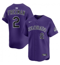 Men Colorado Rockies Nike Purple Alternate Limited Jersey Freeman Tyler 2