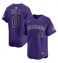 Men Colorado Rockies Nike Purple Alternate Limited Jersey Hill Jaden 0 Men Colorado Rockies Nike Purple Alternate Limited Jersey Hill Jaden 0