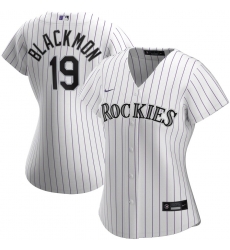 Colorado Rockies 19 Charlie Blackmon Nike Women Home 2020 MLB Player Jersey White