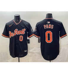 Men Detroit Tigers  0 Paws Black 2026 Alternate Vapor Premier Limited Stitched Baseball Jersey