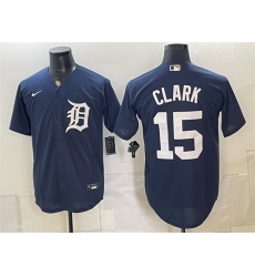 Men Detroit Tigers 15 Max Clark Navy 2026 Cool Base Stitched Baseball Jersey Men Detroit Tigers 15 Max Clark Navy 2026 Cool Base Stitched Baseball Jersey