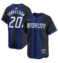 Men Detroit Tigers 20 Spencer Torkelson 2024 Navy City Connect Cool Base Limited Jersey