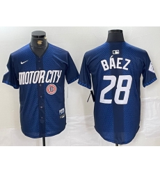 Men Detroit Tigers 28 Javier B E1ez 2024 Navy City Connect Cool Base Stitched Limited Jerseys 2 Men Detroit Tigers 28 Javier B E1ez 2024 Navy City Connect Cool Base Stitched Limited Jerseys 2
