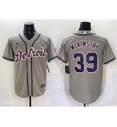 Men Detroit Tigers 39 Zach McKinstry Grey Cool Base Stitched Baseball Jersey Men Detroit Tigers 39 Zach McKinstry Grey Cool Base Stitched Baseball Jersey