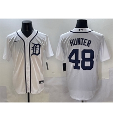 Men Detroit Tigers 48 Brant Hurter White Cool Base Stitched Baseball Jersey Men Detroit Tigers 48 Brant Hurter White Cool Base Stitched Baseball Jersey