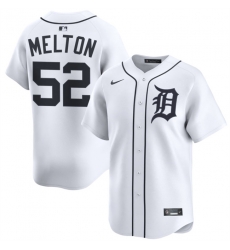 Men Detroit Tigers 52 Troy Melton White 2024 Home Limited Stitched Baseball Jersey Men Detroit Tigers 52 Troy Melton White 2024 Home Limited Stitched Baseball Jersey