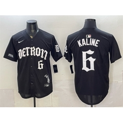 Men Detroit Tigers  6 Al Kaline 2026 Black  Motor Gothic Edition  Vapor Premier Limited Stitched Baseball Jersey