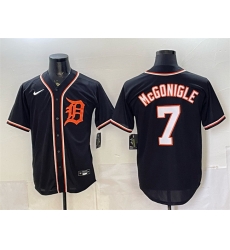 Men Detroit Tigers 7 Kevin McGonigle 2026 Fashion Replica Black Out Stitched Baseball Jersey Men Detroit Tigers 7 Kevin McGonigle 2026 Fashion Replica Black Out Stitched Baseball Jersey