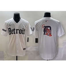 Men Detroit Tigers Team Big Logo White 27Motor Gothic Edition 27 Vapor Premier Limited Stitched Baseball Jersey Men Detroit Tigers Team Big Logo White 27Motor Gothic Edition 27 Vapor Premier Limited Stitched Baseball Jersey