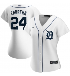 Detroit Tigers 24 Miguel Cabrera Nike Women Home 2020 MLB Player Jersey White Detroit Tigers 24 Miguel Cabrera Nike Women Home 2020 MLB Player Jersey White